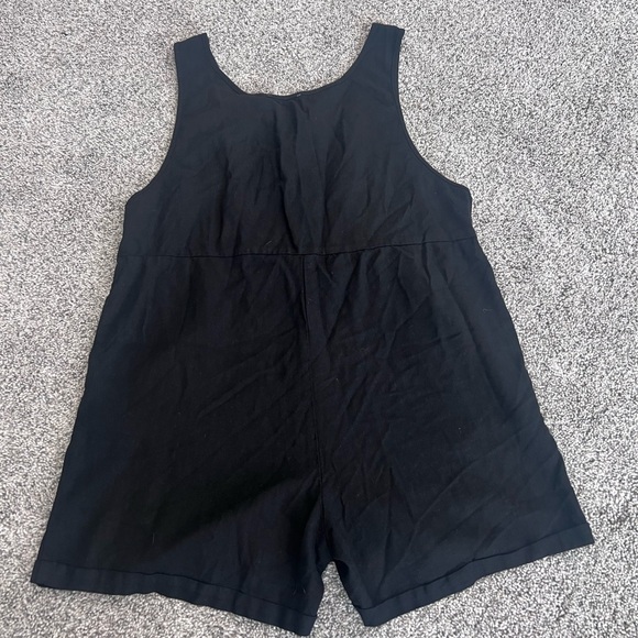 Zenana Black Sleeveless Linen Rayon Pockets Romper Casual  Women’s Size US 8 - Picture 11 of 11